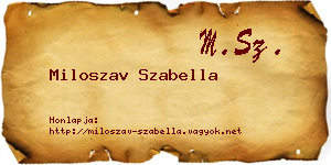 Miloszav Szabella névjegykártya